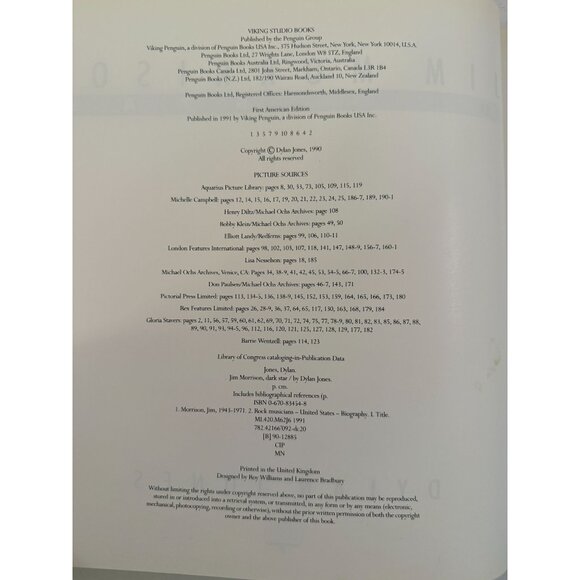 Jim Morrison Dark Star Hardcover By Jones, Dylan - GOOD - Picture 7 of 16